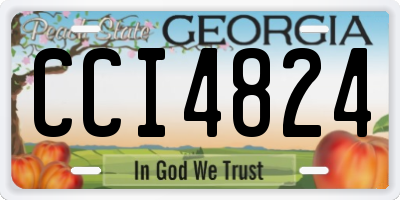 GA license plate CCI4824