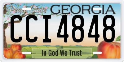 GA license plate CCI4848