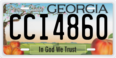 GA license plate CCI4860