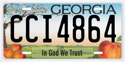 GA license plate CCI4864