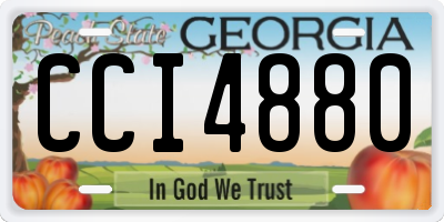 GA license plate CCI4880