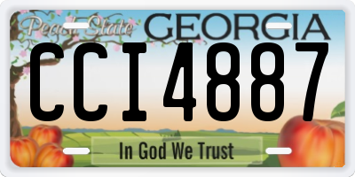 GA license plate CCI4887