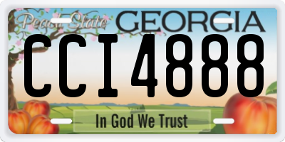 GA license plate CCI4888