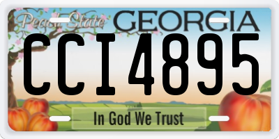 GA license plate CCI4895