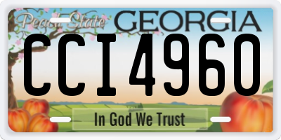 GA license plate CCI4960