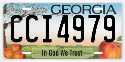 GA license plate CCI4979