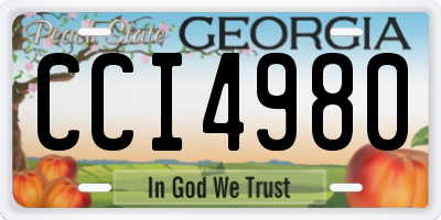 GA license plate CCI4980