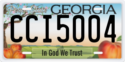 GA license plate CCI5004
