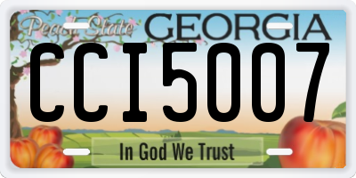 GA license plate CCI5007