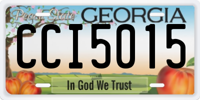 GA license plate CCI5015