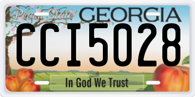 GA license plate CCI5028