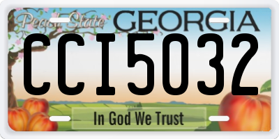 GA license plate CCI5032