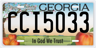 GA license plate CCI5033