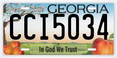 GA license plate CCI5034