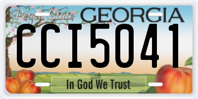 GA license plate CCI5041