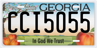 GA license plate CCI5055