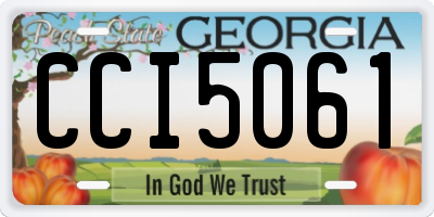 GA license plate CCI5061