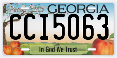 GA license plate CCI5063