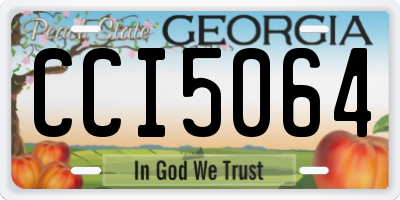 GA license plate CCI5064