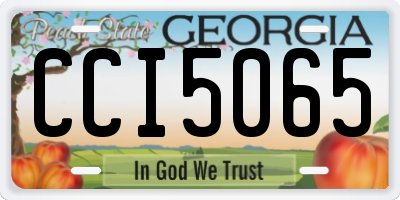 GA license plate CCI5065