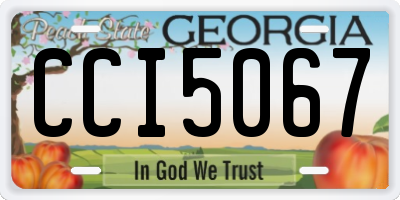 GA license plate CCI5067