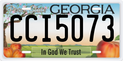 GA license plate CCI5073
