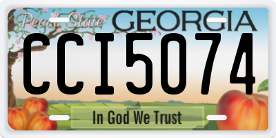 GA license plate CCI5074