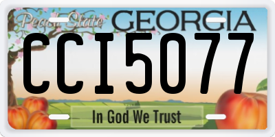 GA license plate CCI5077