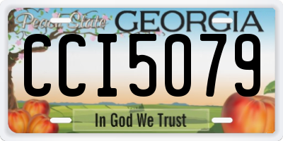 GA license plate CCI5079