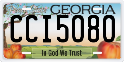 GA license plate CCI5080