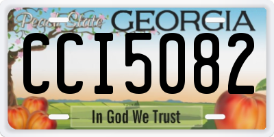 GA license plate CCI5082
