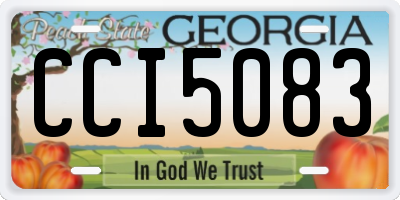 GA license plate CCI5083