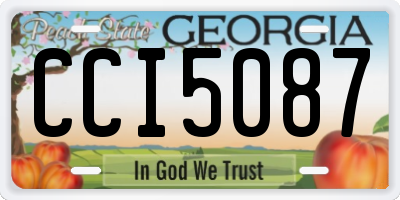 GA license plate CCI5087