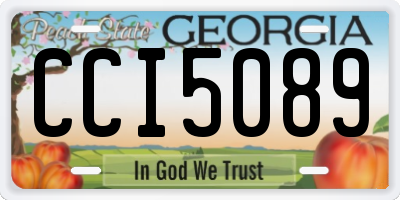 GA license plate CCI5089