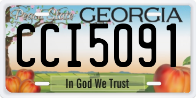 GA license plate CCI5091