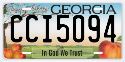 GA license plate CCI5094