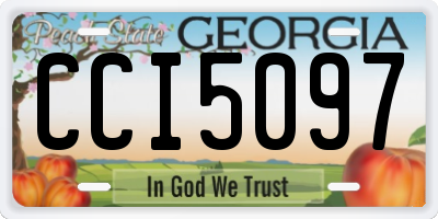 GA license plate CCI5097