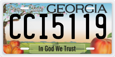 GA license plate CCI5119