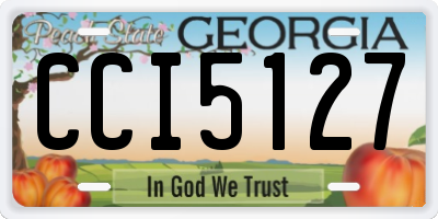 GA license plate CCI5127