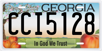 GA license plate CCI5128