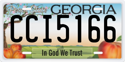 GA license plate CCI5166