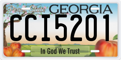 GA license plate CCI5201