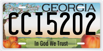 GA license plate CCI5202