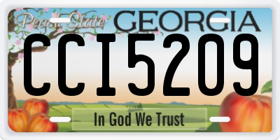 GA license plate CCI5209