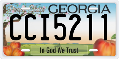 GA license plate CCI5211