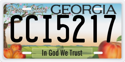 GA license plate CCI5217