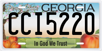 GA license plate CCI5220