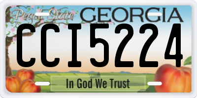 GA license plate CCI5224