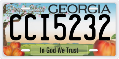 GA license plate CCI5232