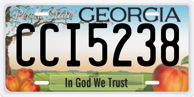 GA license plate CCI5238